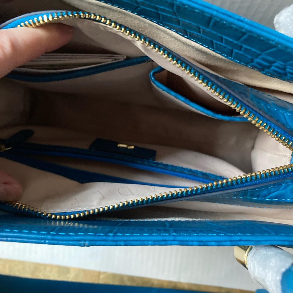 RADLEY LONDON Teal Croc-Embossed Satchel - Picture 11 of 15